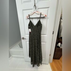 Elegant Olive Lace Dress